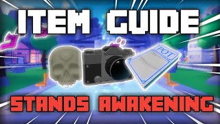 Item Guide | Stands Awakening [pin comments for some updates]