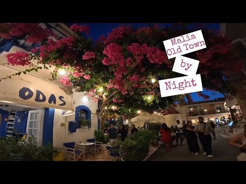 Malia Old Town By Night Aug 2025