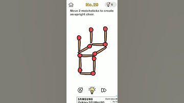 brain Out Level 29 , Move 2 matchsticks to create an upright chair
