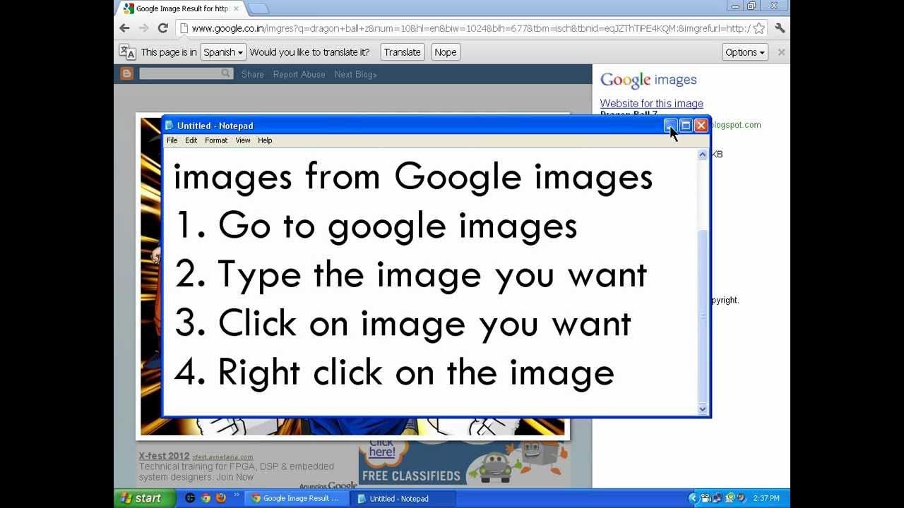 How to download an image from google images youtube