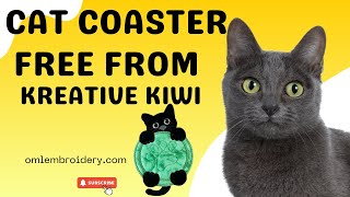 FREE Cat Coaster from Kreative Kiwi - it's purrr-fect!
