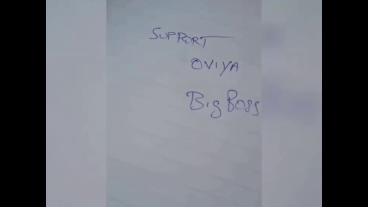 Big boss support Oviya