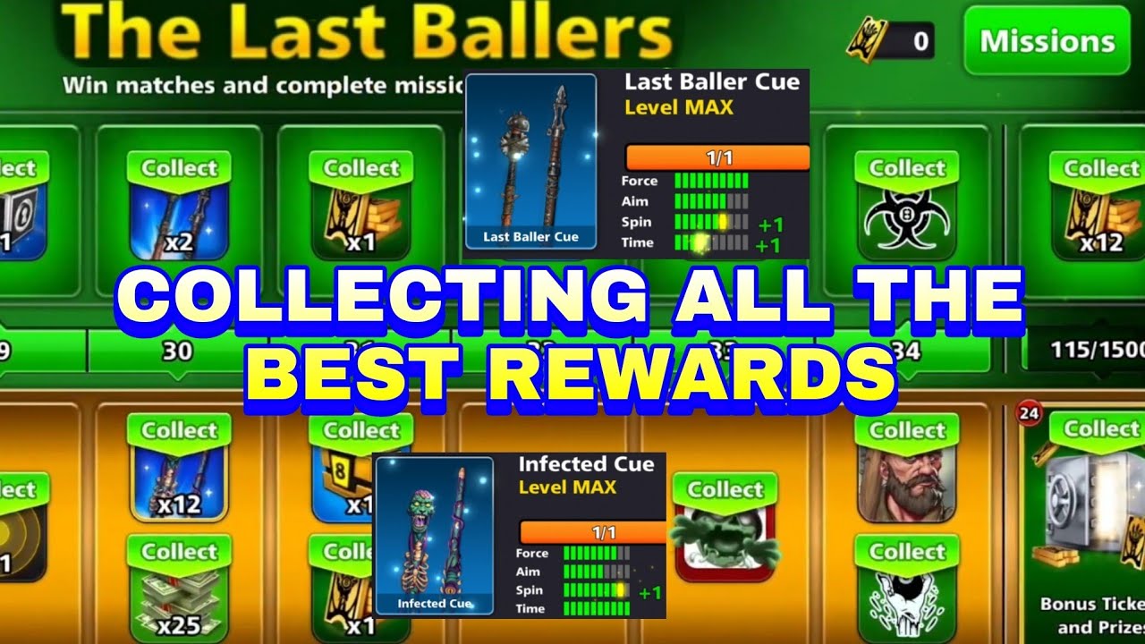 Collecting All the Best Itens From The Last Season Pool Pass 8 Ball Pool