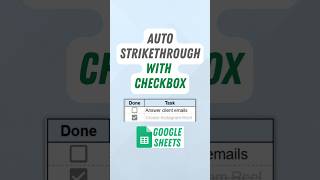 How to strikethrough with one click in Google Sheets #googlesheets #exceltips #hacks