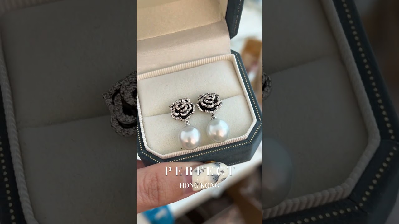 Elegant and Stunning ✨ Classic pearl earring design is timeless 