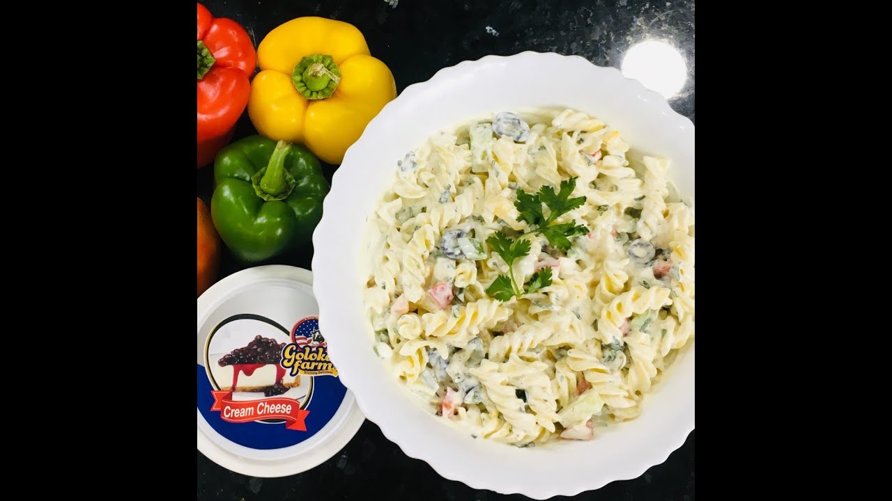 Cream Cheese Pasta Salad Super Tasty Creamy Salad Vegetable Pasta