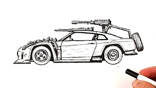 How to draw a Zombie Apocalypse Car