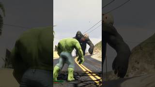 GTA 5 Mods: Hulk vs Kong City Fight Scene #gta #gta5mods #hulk #kingkong #shorts