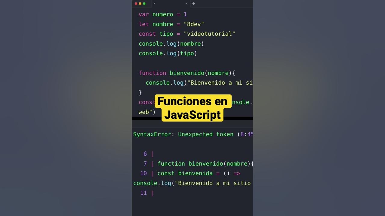 Funciones en JavaScript: definidas, anónimas y arrow functions - YouTube