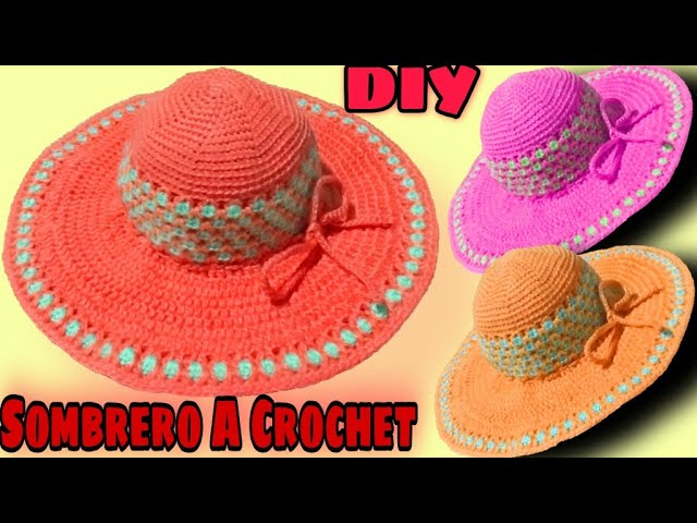 Sombrero tejido *Paso Paso* - YouTube