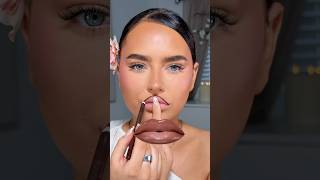 Bratz lips🫦 #makeup #makeuptutorial #lipliner #fulllips #beautyhacks #lipgloss #maybelline #grwm
