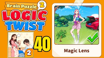 Brain puzzle 2 logic twist level 40 solution walkthrough ( magic lens ) 