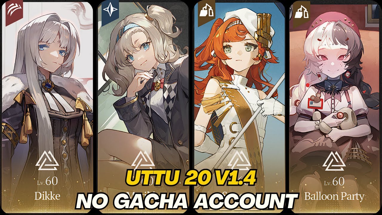 uttuさまおまとめ Reverse: 1999 - UTTU 20 V1.4 | No Gacha Account Showcase - YouTube