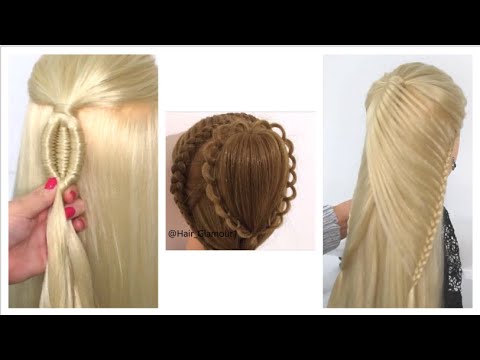 4 easy hairstyle clips / Hair Glamour / Hair braids - YouTube