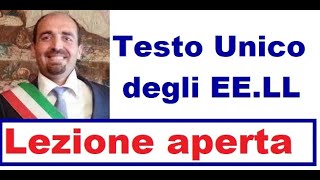 Il testo unico degli enti locali - LEZIONE APERTA