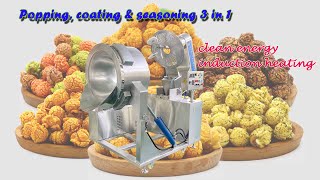 Automatic electric induction industrial caramel popcorn making machine (plant) - DIRECT FLAVORING