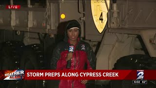 Storm preps along Cypress Creek