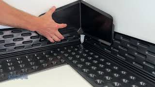 Drain Eze XL Basement System Inside Corner | Interior Waterproofing Products