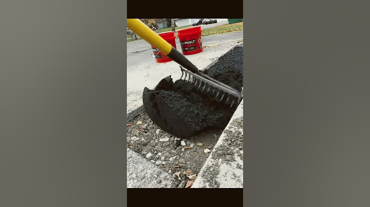 Driveway pothole repair with Aquaphalt cold patch