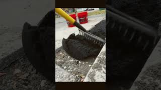 Driveway pothole repair with Aquaphalt cold patch