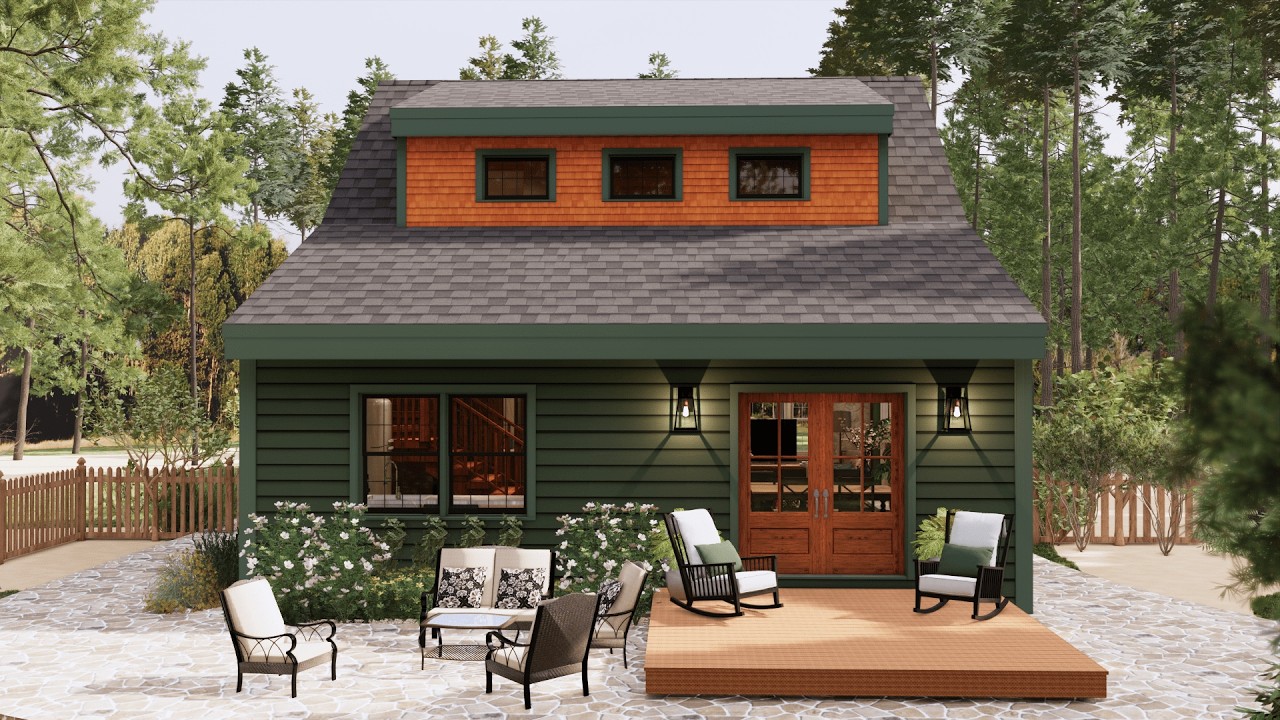 Cozy 925 Sq Ft Cottage Home | Perfect 2-Bedroom Small House Design