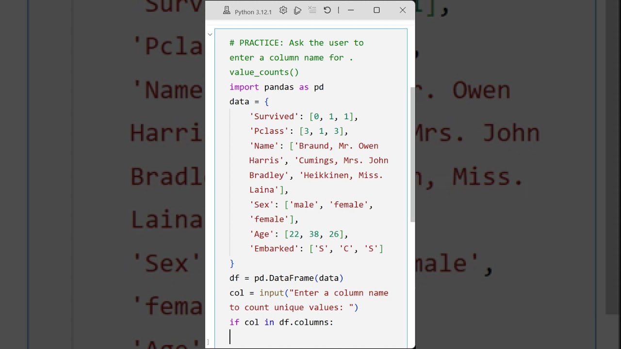 06 Practice: Using value_counts to Explore Unique Values in Pandas