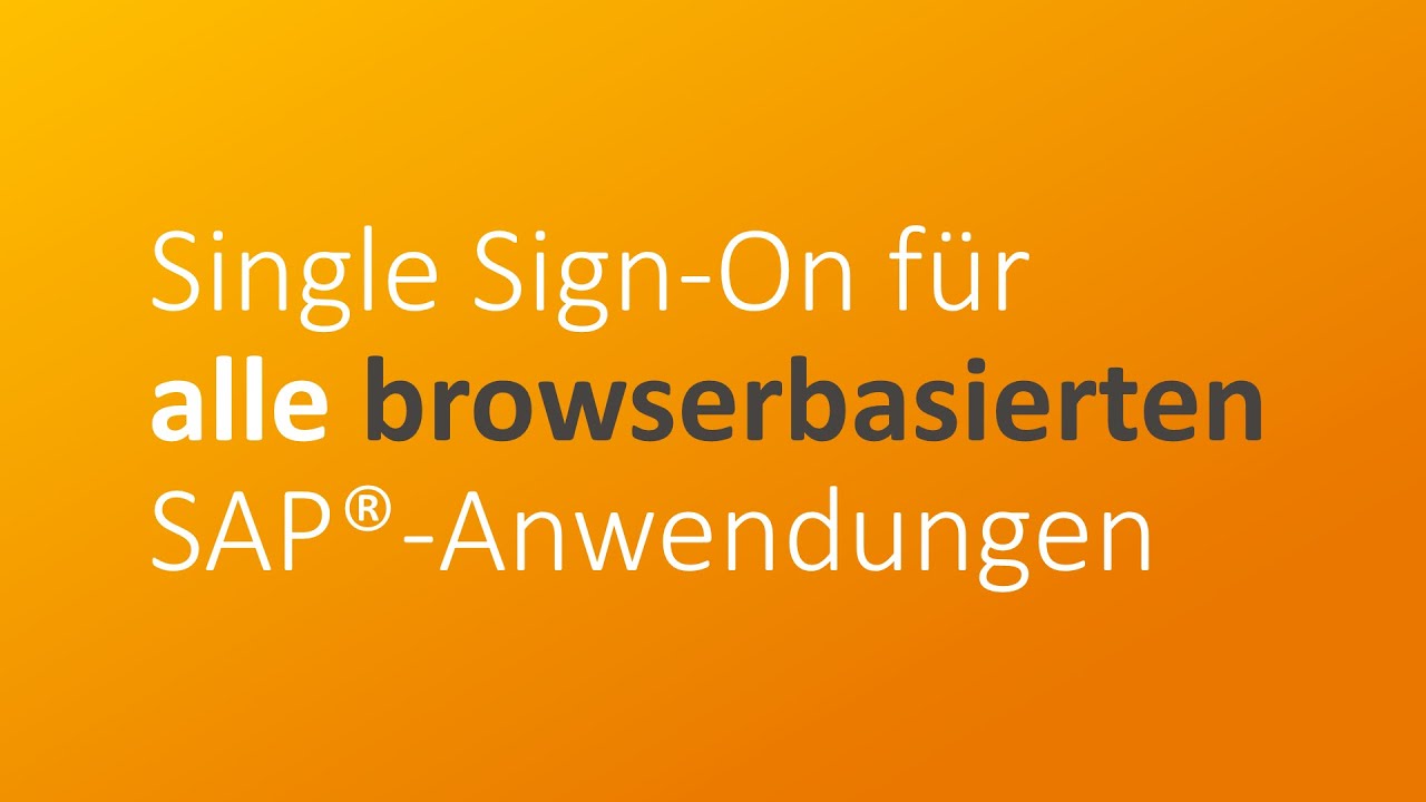 Browserbasierte Single Sign-on-Lösung für SAP
