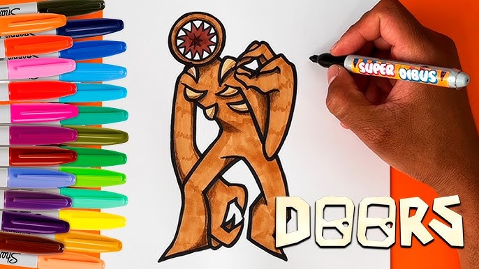Desenho de Screech Doors Roblox para colorir – Se divertindo com