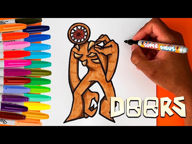 Como DESENHAR o FIGURE do DOORS ROBLOX - Como DIBUJAR a FIGURE de DOORS  ROBLOX 