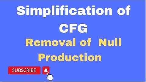 Removal of Null Production from CFG