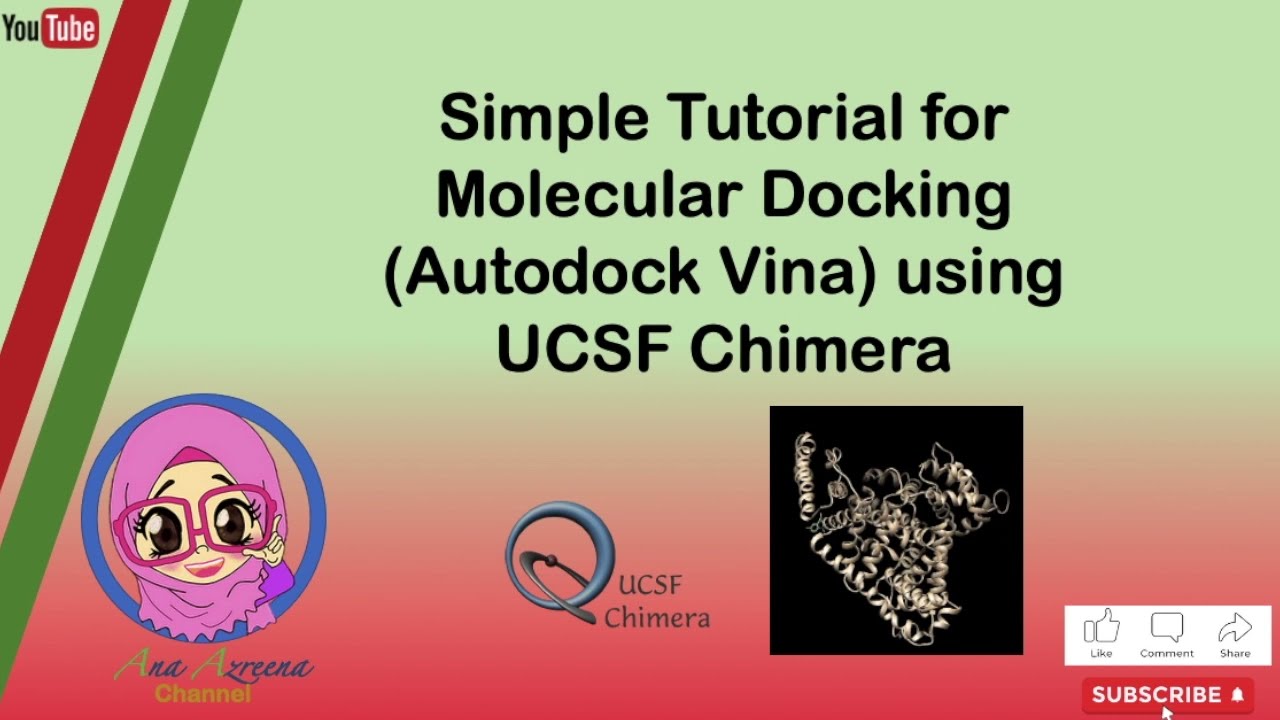 Simple Tutorial for Molecular Docking (Autodock vina) using UCSF Chimera   HD 720p