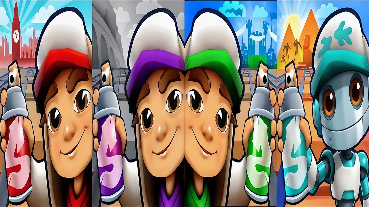 Subway Surfers : London Lucky Creatures 2026 🆚 Classic 2025 🆚 Fantasy Fest 2023 🆚 Cairo 2022 Maps 