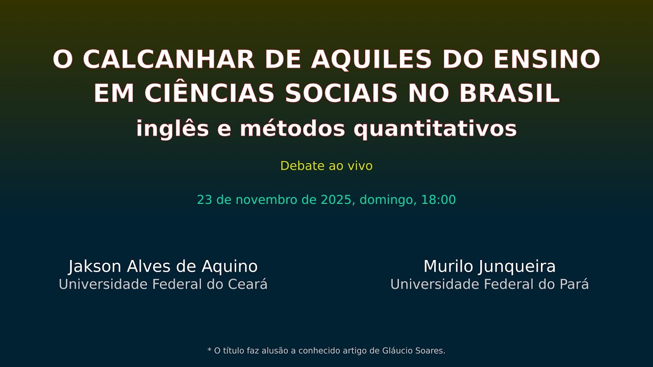 O calcanhar de aquiles do ensino em ciências sociais no Brasil: inglês e métodos quantitativos