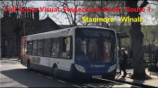 FULL ROUTE VISUAL Stagecoach South Route 1 Stanmore - Winnall