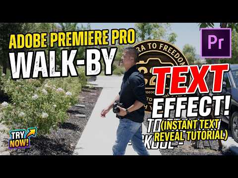 Adobe Premiere Pro Walk By Text Reveal Tutorial (Easy Masking Effect)