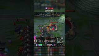 Jinx QUADRA KILL | EUW Challenger Patch 26.16 #shorts