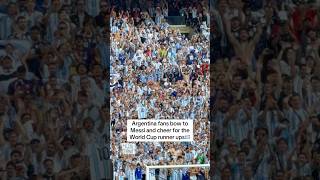 Argentina fans bow to Messi and cheer for their team after losing World Cup #shorts