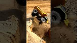 RC Dump Truck's EPIC TRENCH TUMBLE! 🚧 Watch This Extreme Crash!