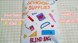 [✨paper diy✨] School supplies blind bag unpacking ASMR🩷|paper craft idea|asmr unboxing tutorial ✨