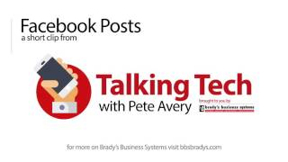 Facebook Posts (Clip) from Talking Tech with Pete Avery