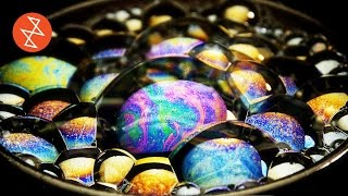 ASMR Triggers Visual 🌈 Macro Photography of Soap Bubbles look like Distant Galaxies