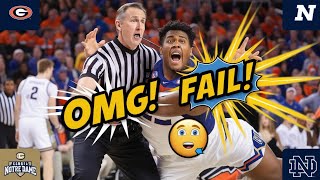 Georgia's Parker Jones Goes Viral After Colliding with Ref in Notre Dame Game!