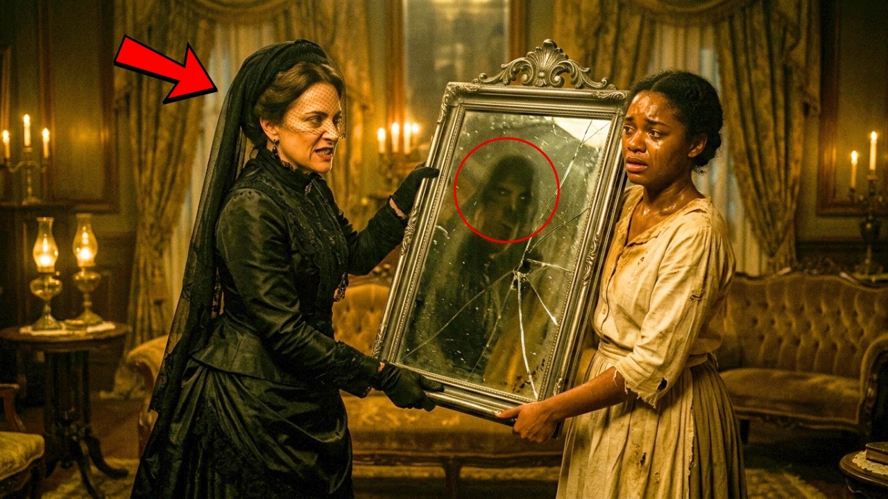 LA VEUVE A LAISSÉ UN VIEUX MIROIR CASSÉ EN HÉRITAGE À LA SERVANTE ! MAIS DERRIÈRE LA GLACE...
