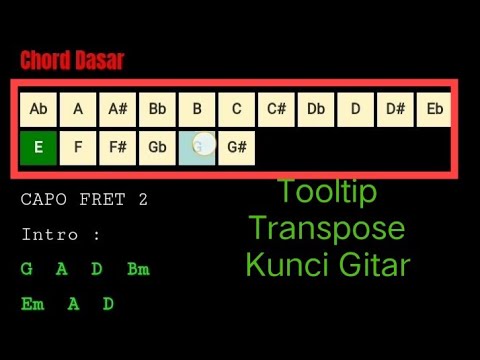 Cara Membuat Transpose Chord Kunci Gitar Pada Blog