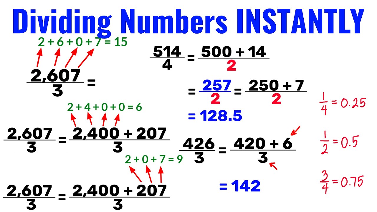 Dividing Numbers INSTANTLY! - YouTube
