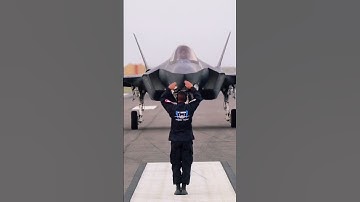 Marshalling F35 fighter. Unstoppable power #shorts, #viral, #fyp, #f35