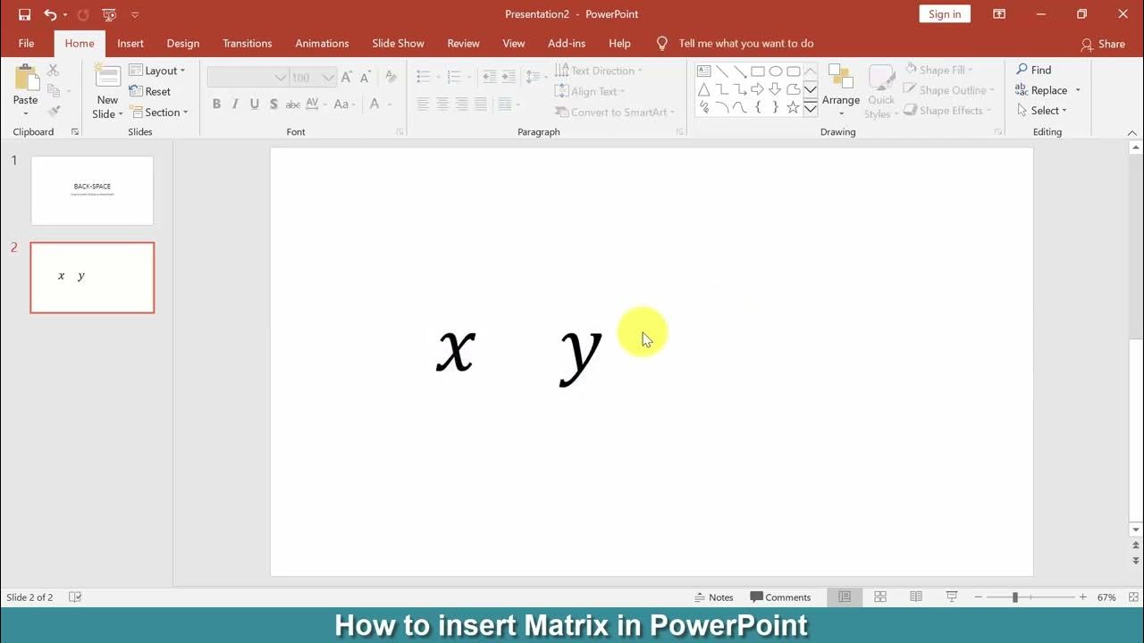 How to insert Matrix in PowerPoint - YouTube