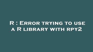 R : Error trying to use a R library with rpy2