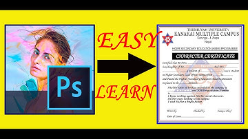 How to create character certificate in Photoshop cc 2018 | Character certificate | Design in cc 2018
