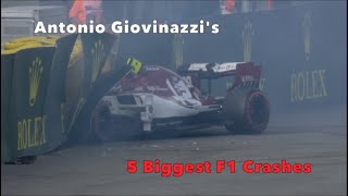 Antonio Giovinazzi&#39;s 5 Biggest F1 Crashes